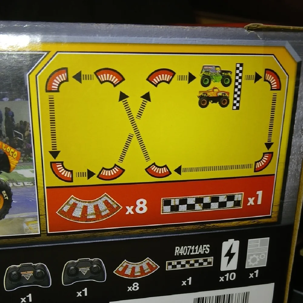 Monster Truck Showdown: Green & Orange Remote Control Set